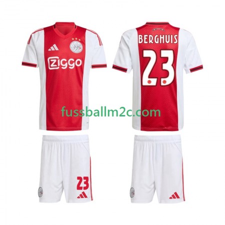 Fußballtrikots Ajax Amsterdam Steven Berghuis 23 Kinder Heim Trikotsatz 2025-2026